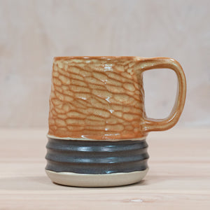 Carved Horizons Mug in Toasted Shino