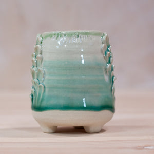 Winged Mini Vase in Mint Moss
